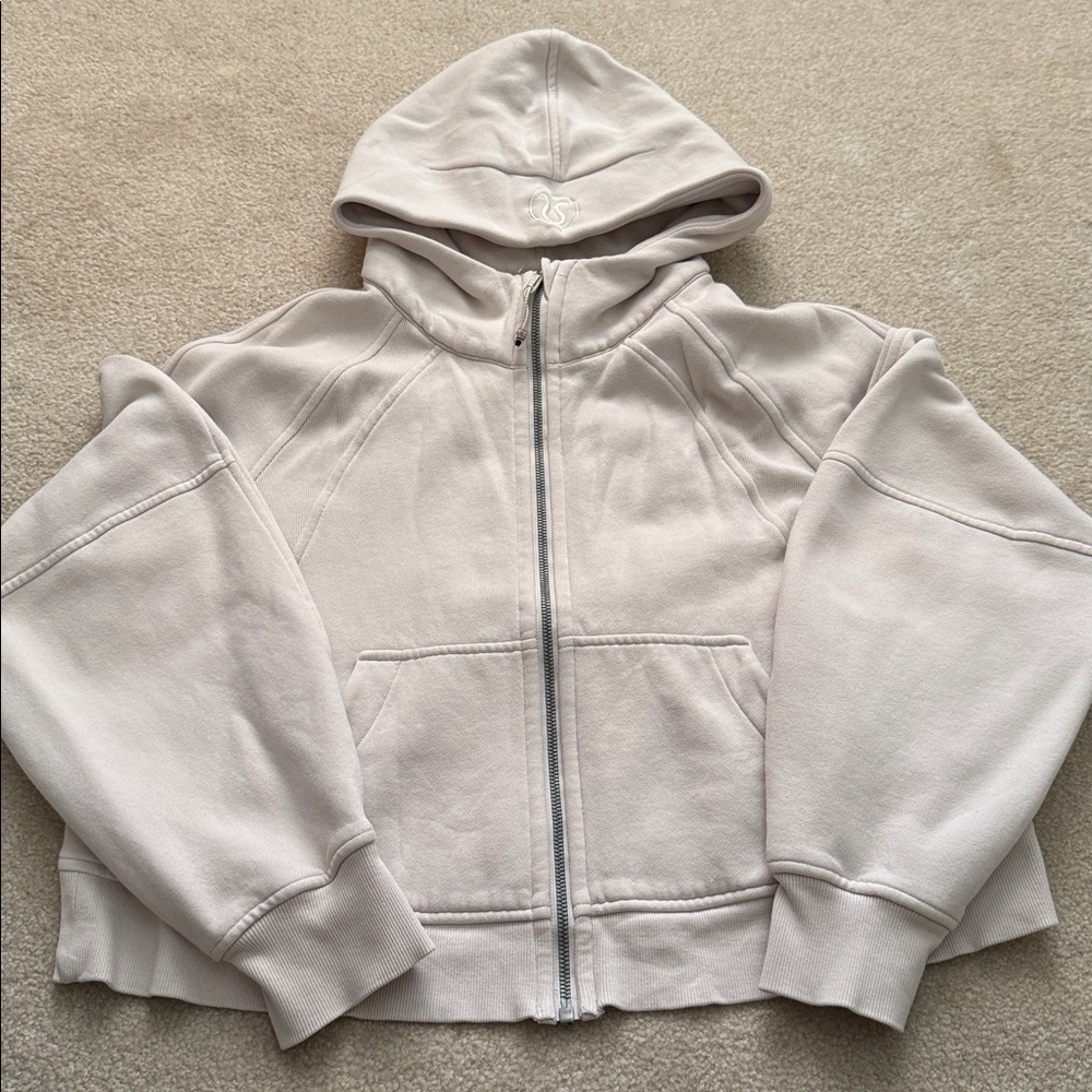 Lululemon bone Zip-Up Hoodie